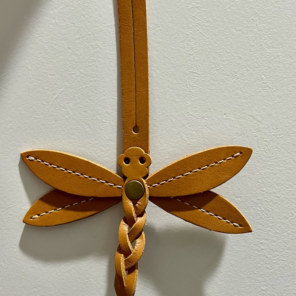 🥭 Mango Dragonfly Tassel Bag Charm - Portland Leather